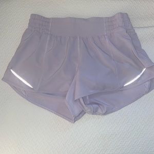 Lavender High Rise Hotty hot shorts 2.5 in